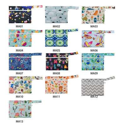 15x18cm Mini washable reusable menstrual pads Cloth Bag sanitary Zipper Waterproof