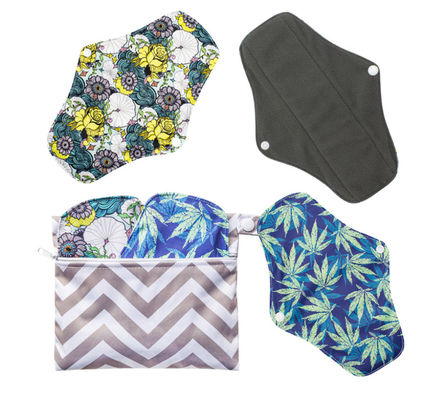 15x18cm Mini washable reusable menstrual pads Cloth Bag sanitary Zipper Waterproof